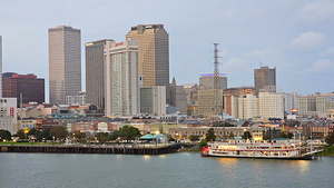 New Orleans Cityscape   Where Skyscrapers Meet Sassy Steamboats