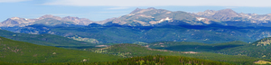 Colorado Continental Divide Panoramic Summer View
