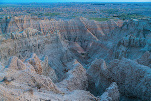 Majestic Splendor Badlands Canyons in the Serene Evening