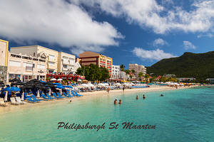 Philipsburgh St Maarten Poster Postcard
