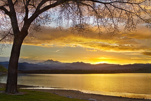 Twin Peaks Golden Spring Sunset