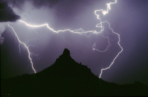 Pinnacle Peak Lightning Bolt Surrounded