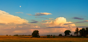 Thunderstorm  Front Moon Panoramic