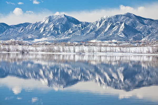 Boulder Reservoir Flatirons Reflections Boulder Colorado Print