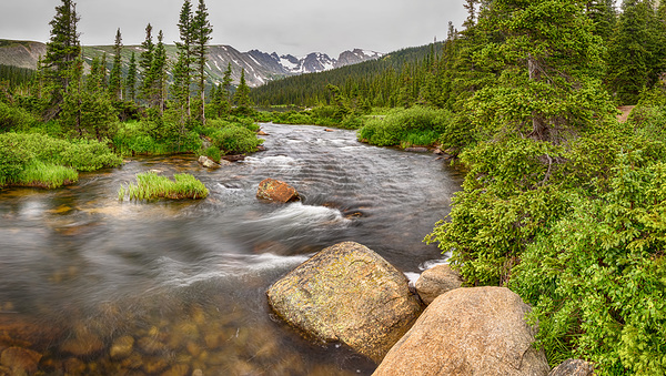 Colorado Indian Peaks Wilderness Creek Panorama Print