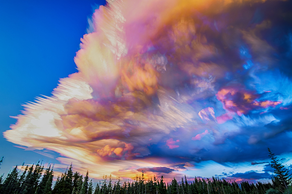 High Elevation Forest Sunset Sky Timed Stack Print