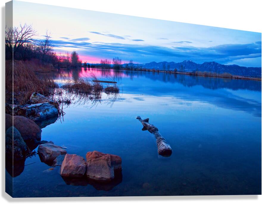 Coot Lake Boulder Flatiron Early Morning View Canvas Print