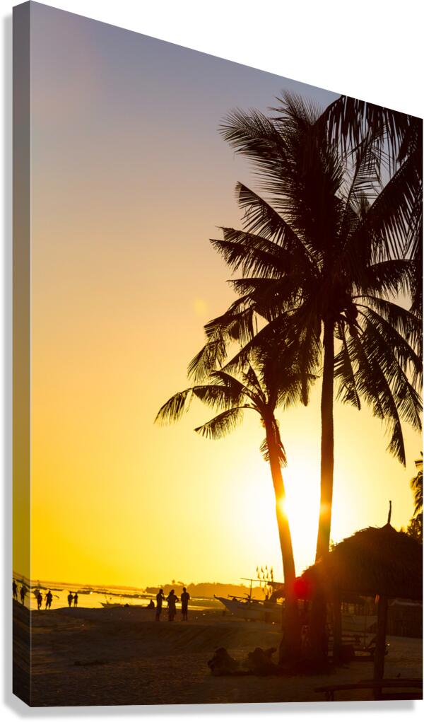 Golden Beach Tropics Canvas Print