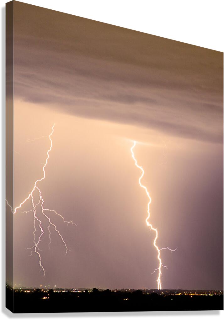 Lightning Bolt With a Fork Canvas Print