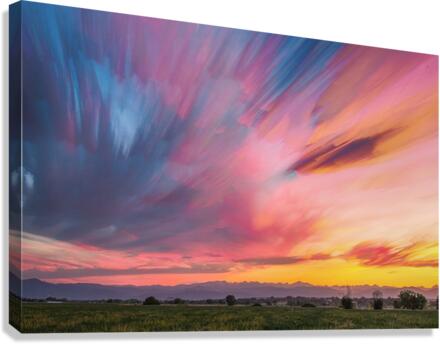 Colorado Front Range Sunset Timed Stack Canvas Print