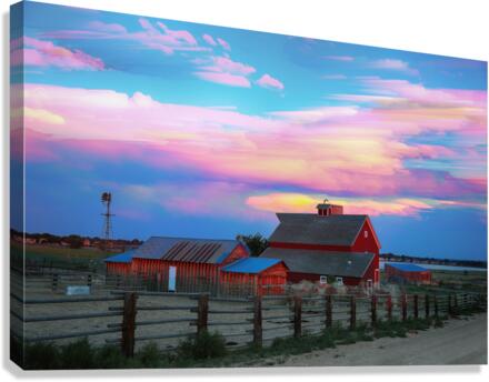 ghosts Horses Pastel Sky Timed Stack Canvas Print