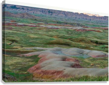 South Dakota Badlands Grasslands Embrace Majestic Canyon Buttes Canvas Print
