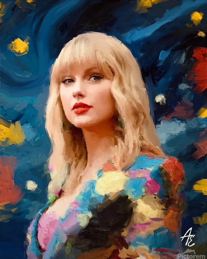 Taylor Swift by Adrian Estevez Wall Art