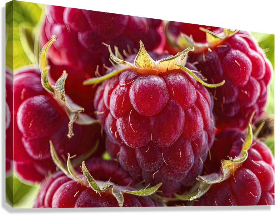 close up raspberry 3 Canvas Print