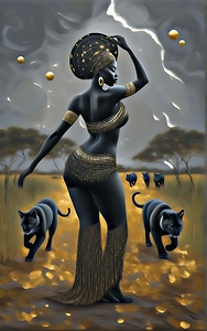 Savannah Serenade: A Fantasy Tribute to African Goddesses
