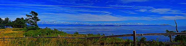 View from Cape Lazo by COOL ART BY RICHARD