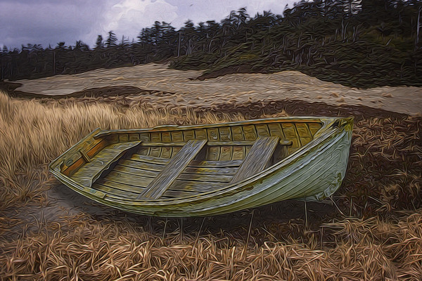 Clinker-built Rowboat  Print
