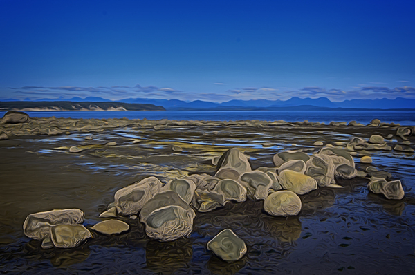 Boulders at Low Tide by COOL ART BY RICHARD