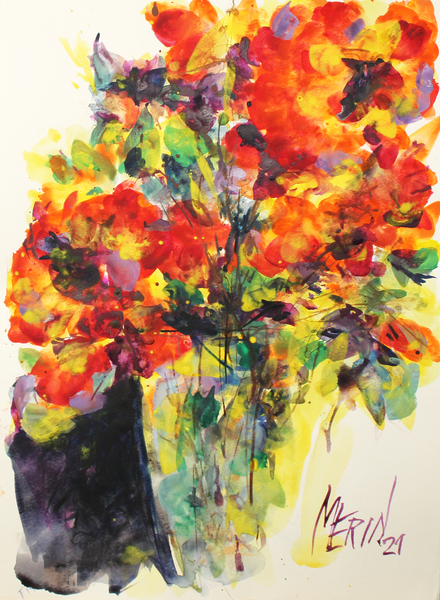 Wildflowers in a vase 15 by Artstudio Merin