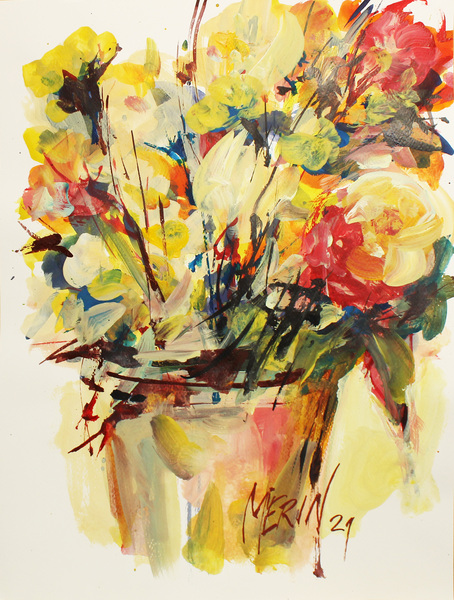 Wildflowers in a vase 1 by Artstudio Merin