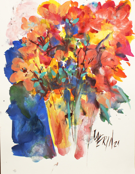 Wildflowers in a vase 5 by Artstudio Merin