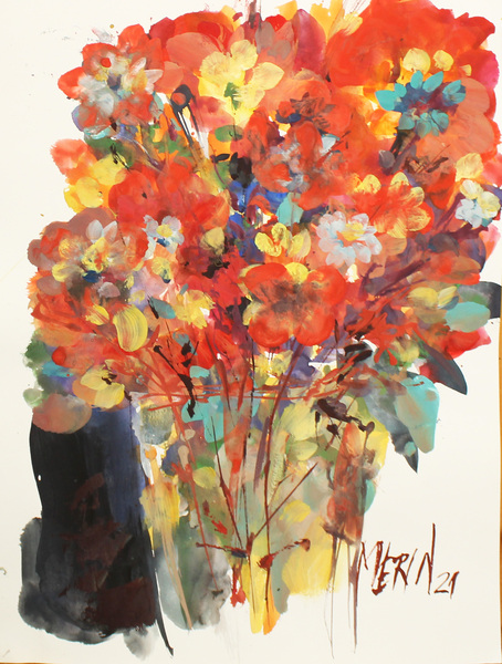 Wildflowers in a vase 7 by Artstudio Merin