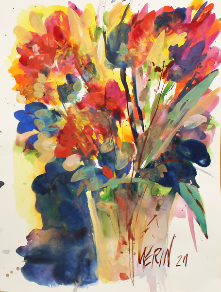 Wildflowers in a vase 6 by Artstudio Merin