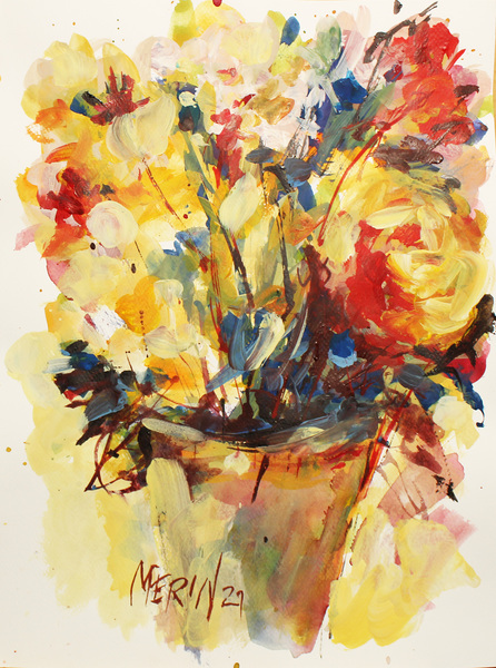Wildflowers in a vase 9 by Artstudio Merin