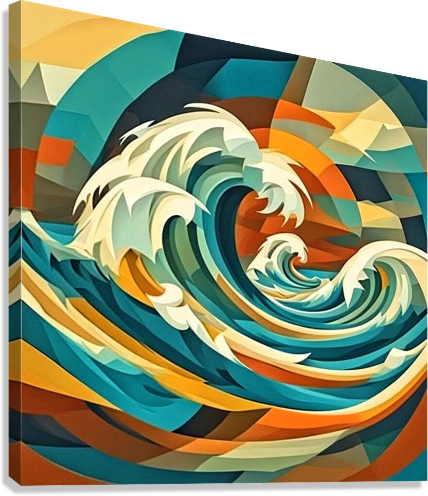 Wavy Waves Ai  Canvas Print