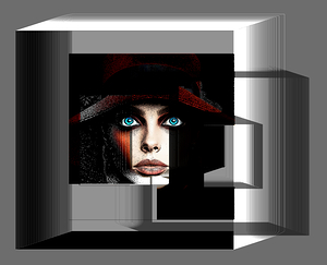 Lady with Blue Eyes. Enclosed Reflection