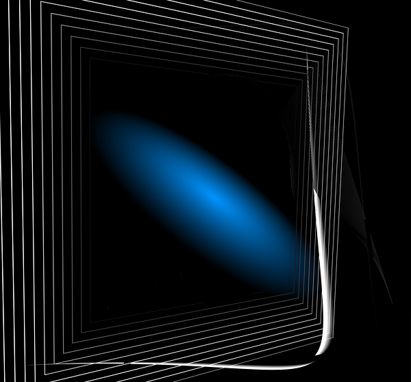 Black Blue and White  Print