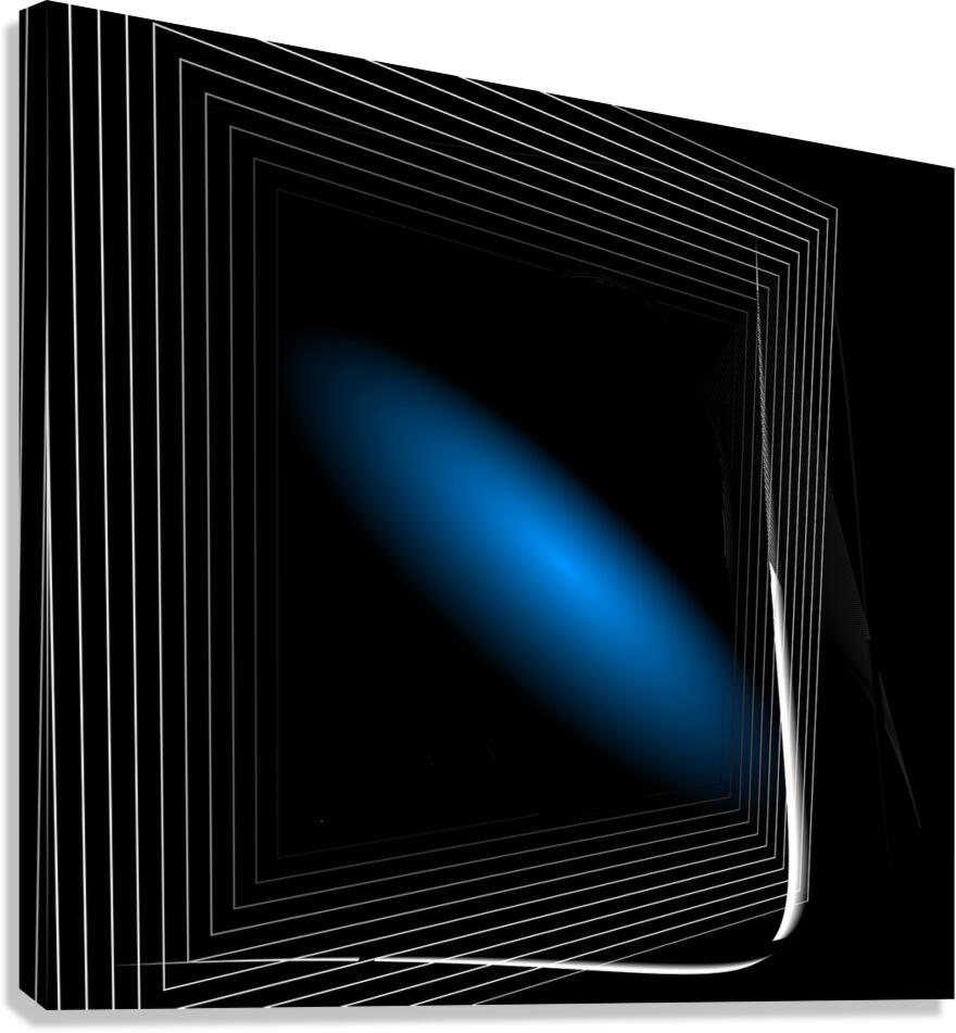 Black Blue and White  Canvas Print