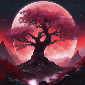 the ethereal beauty of a mystical landscape under