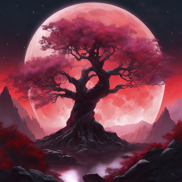 the ethereal beauty of a mystical landscape under Print