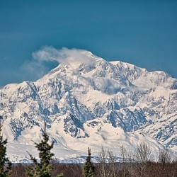 Denali on a bright blue day