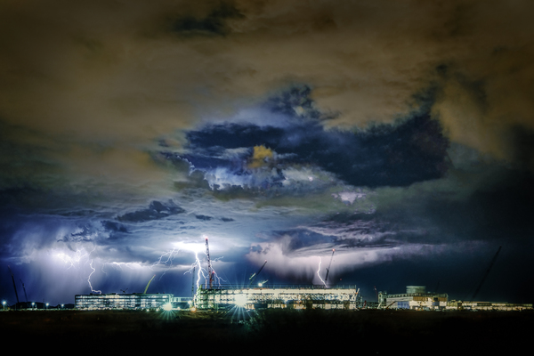 Taiwan Superconducting Microchip Factory Storm by Edward Mitchell