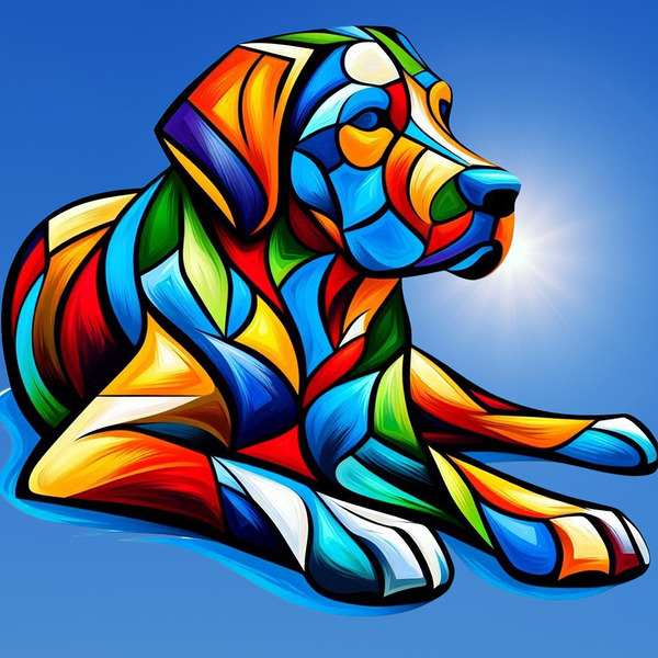 Blue Lab Print