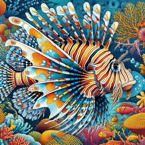 Lion Fish Print
