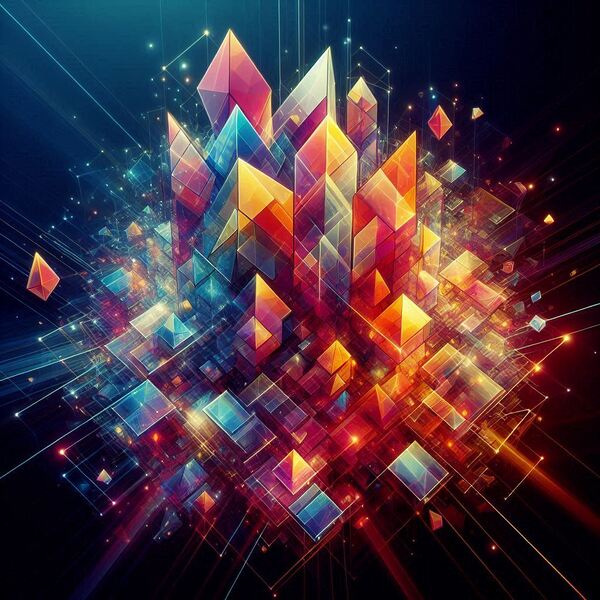 Prisms on Black by Rod Miller