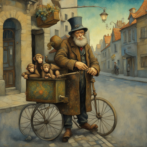 Organ Grinders Students by Rod Miller