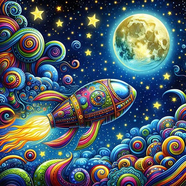 Space Fish Voyager by Rod Miller