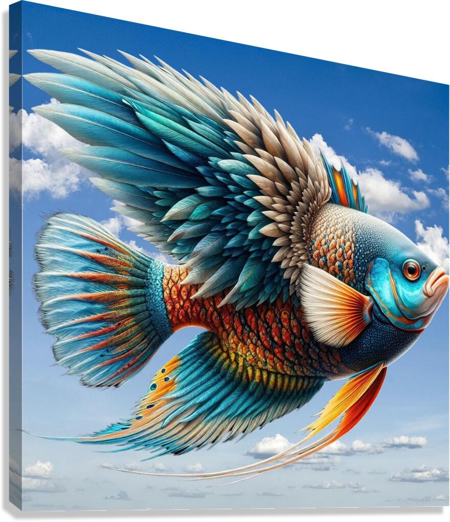 Bird Fish  Canvas Print