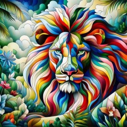Abstract Lion