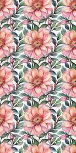 SEAMLESS FLORAL VERTICAL PATTERN 1