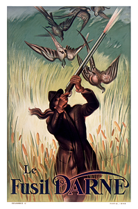 VINTAGE SHOTGUN ADVERTISING POSTER