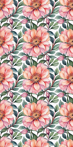 SEAMLESS FLORAL VERTICAL PATTERN 1 by Sergio Cerrato