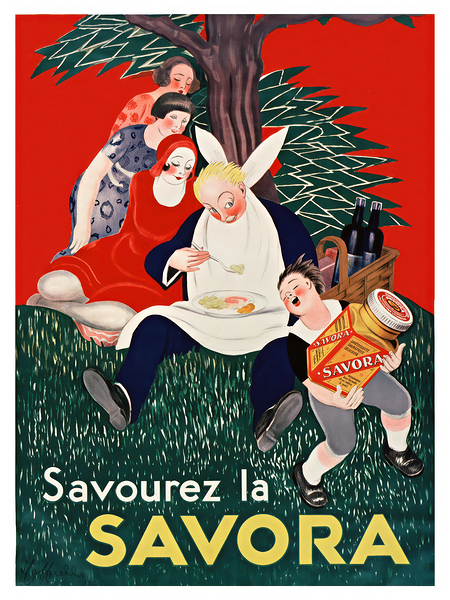 VINTAGE FOOD ADVERTISING POSTER by Sergio Cerrato