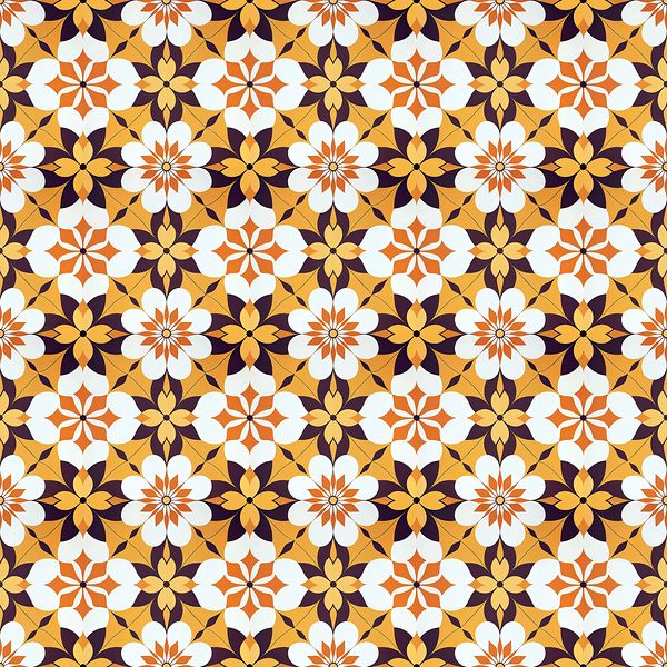 SEAMLESS FLORAL SQUARE PATTERN 4 Digital Download