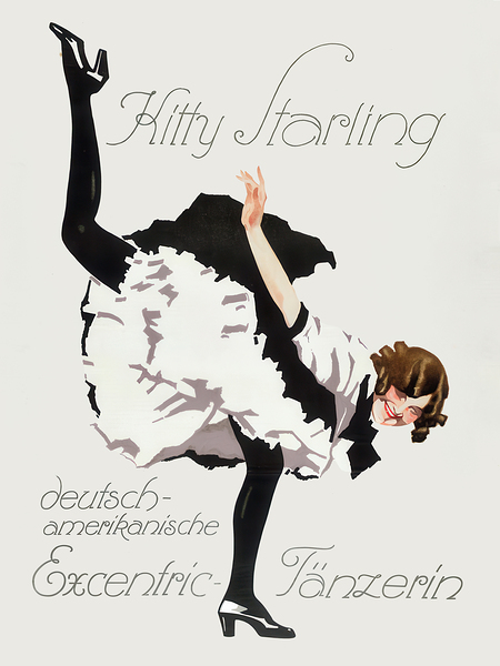 VINTAGE POSTER OF DANCER KETTY STARLING by Sergio Cerrato