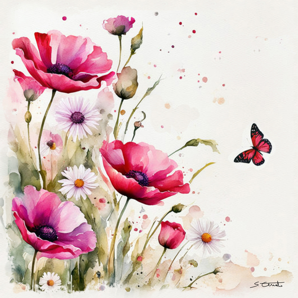 POPPIES AND DAISIES Print